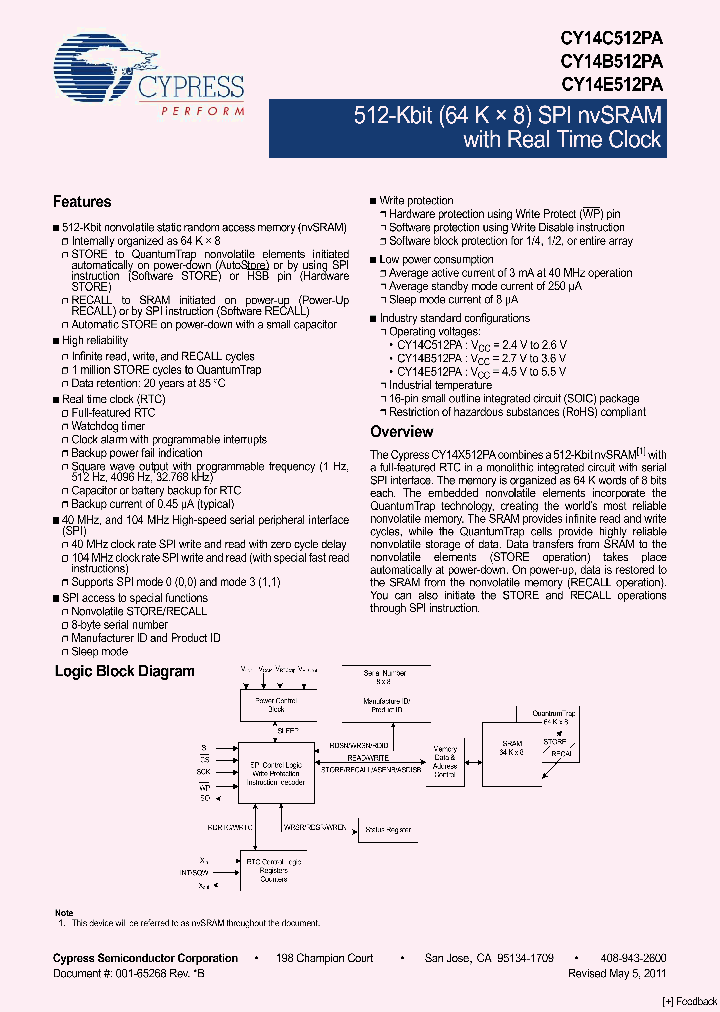CY14B512PA-SFXI_3863513.PDF Datasheet