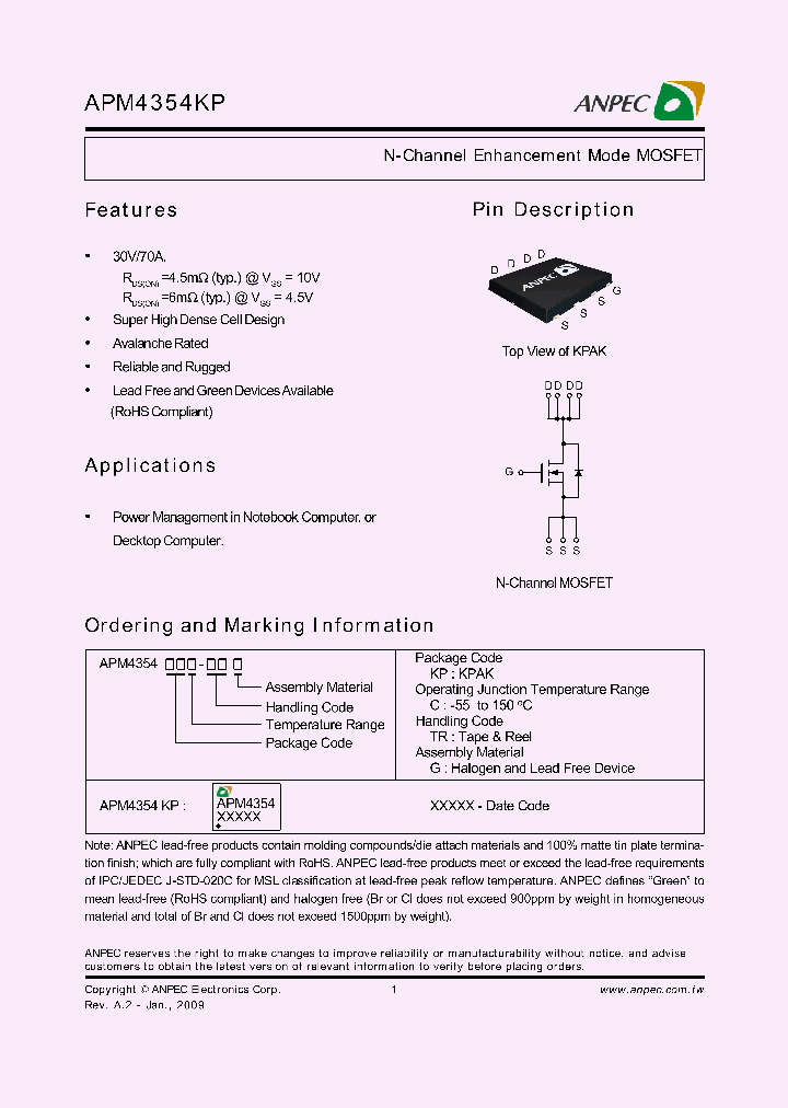 APM4354KPC-TRG_3871577.PDF Datasheet