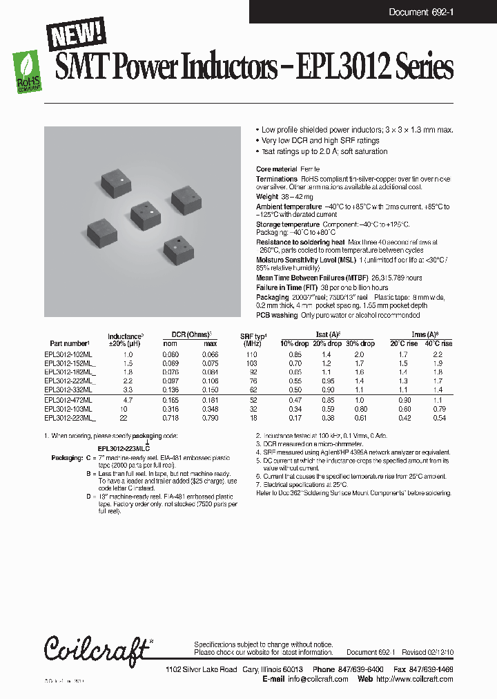 EPL3012-332MLC_3906503.PDF Datasheet