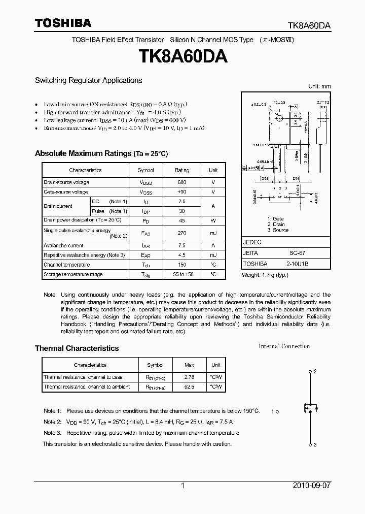TK8A60DA_3908081.PDF Datasheet