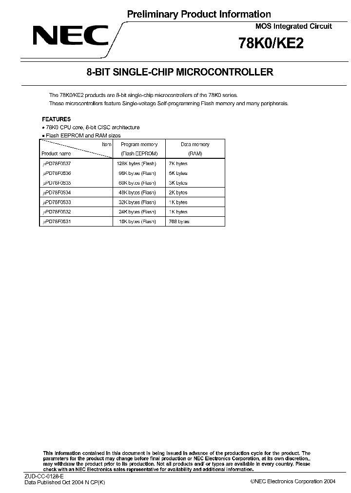 UPD78F0536GA-9EV_3918559.PDF Datasheet