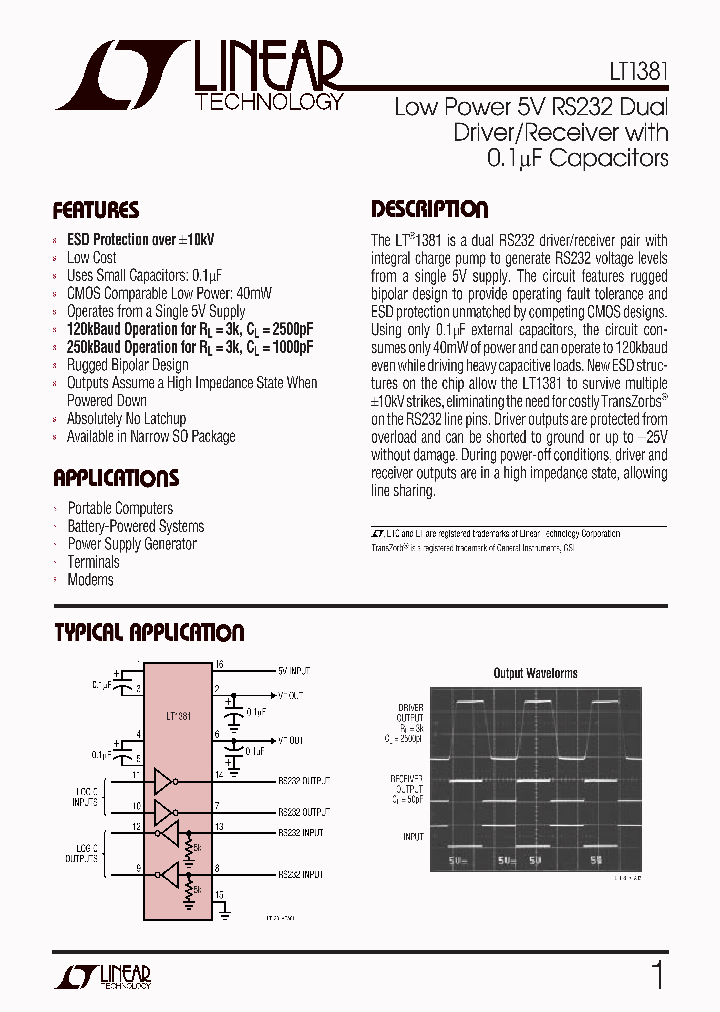 LT1381CSPBF_3926300.PDF Datasheet