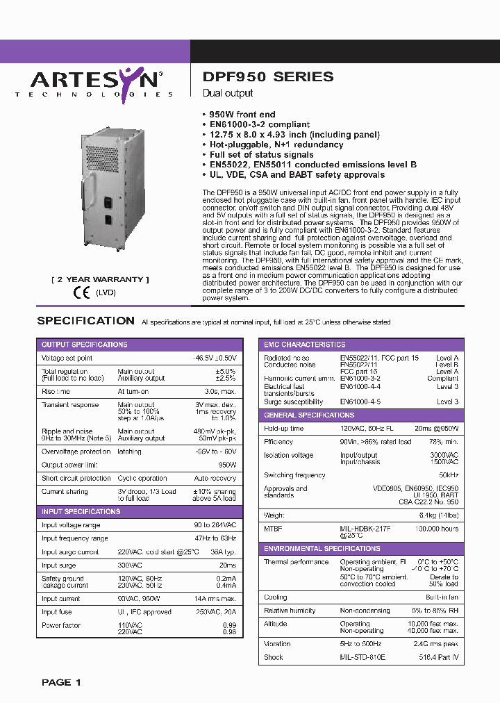 DPF950-9617_3985694.PDF Datasheet