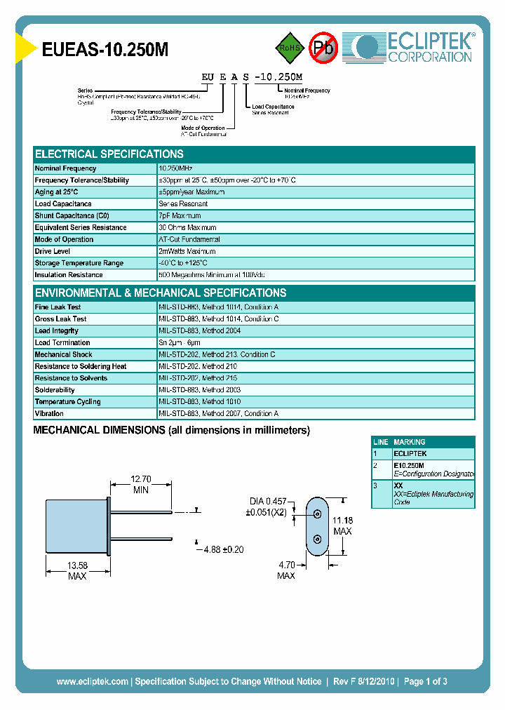 EUEAS-10250M_3986814.PDF Datasheet