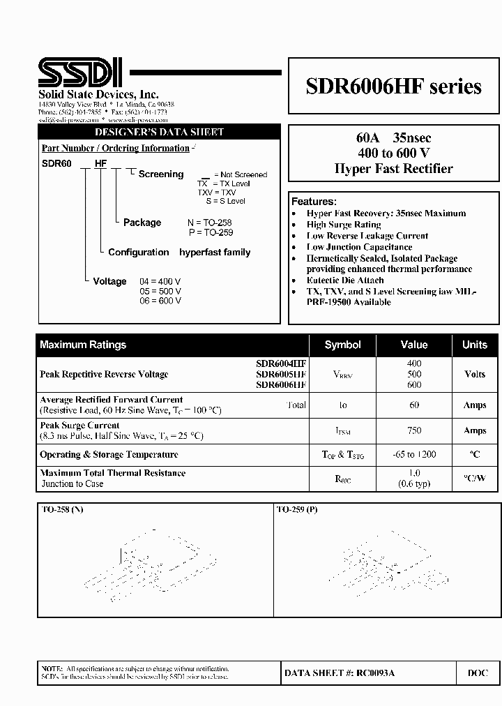 SDR6005HFNTXV_3992646.PDF Datasheet