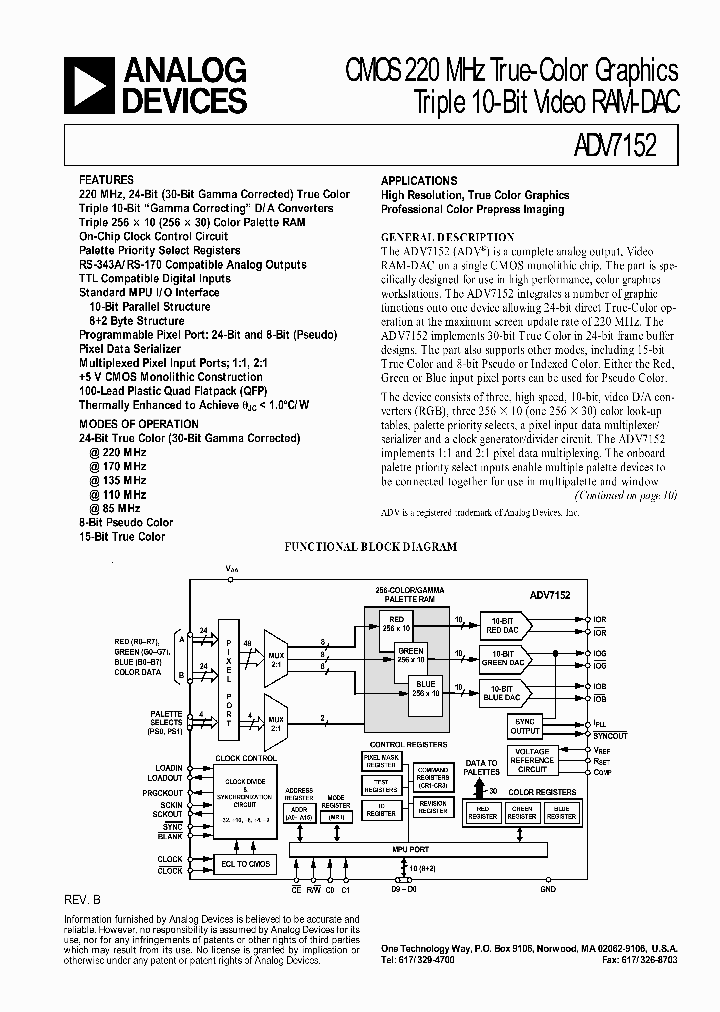 ADV7152LS135_3996389.PDF Datasheet