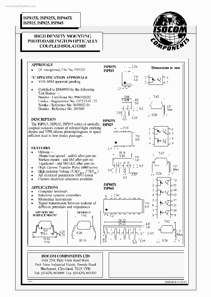 ISP815_4186163.PDF Datasheet