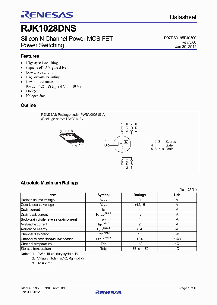 RJK1028DNS_4203506.PDF Datasheet