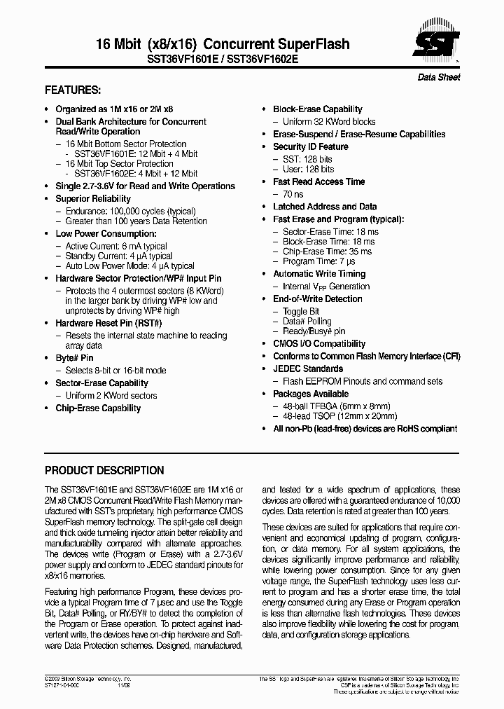 SST36VF1602E-70-4C-B3KE_4071527.PDF Datasheet