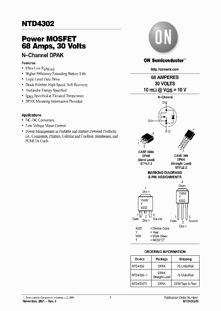 NTD4302-D_4201761.PDF Datasheet