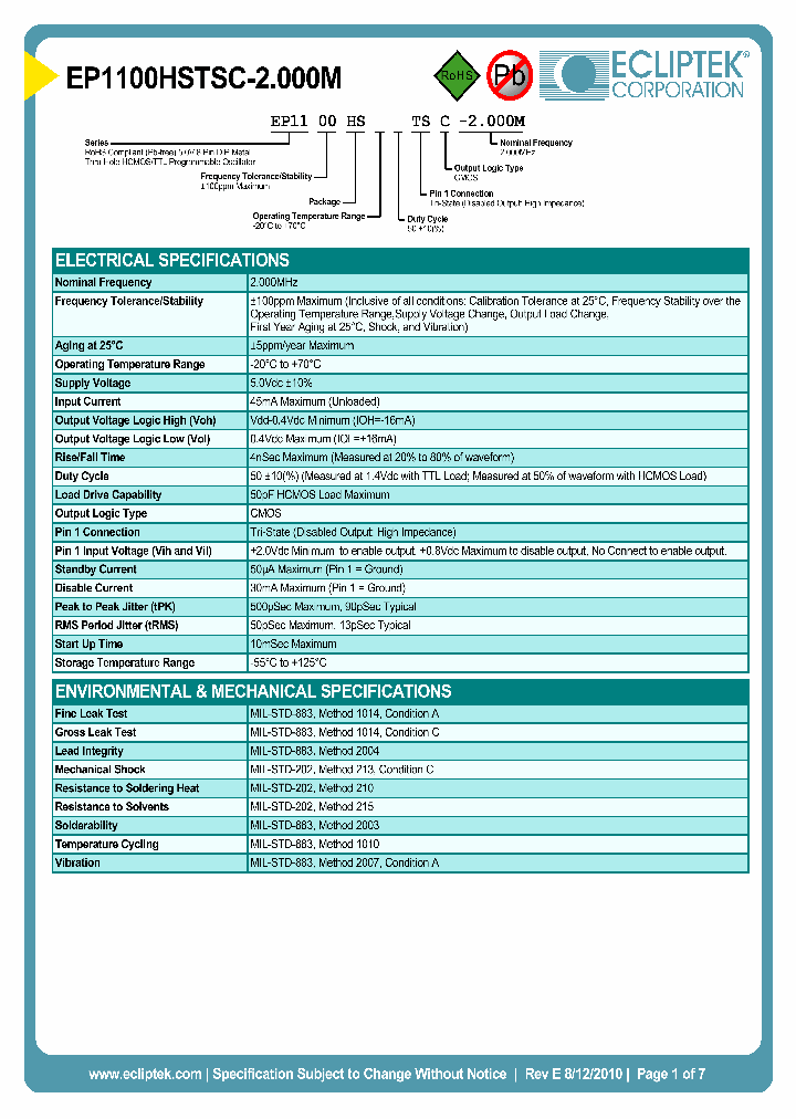 EP1100HSTSC-2000M_4117589.PDF Datasheet