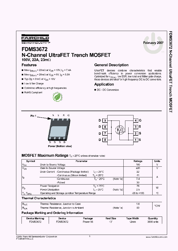 FDMS3672_4160849.PDF Datasheet