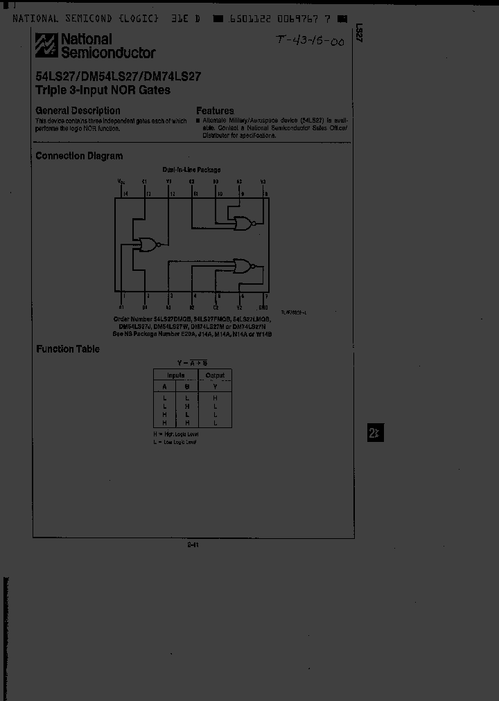DM54LS27W883_4164672.PDF Datasheet