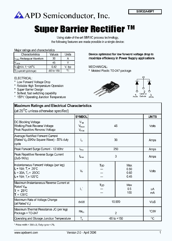 SBR30A45PT_4174086.PDF Datasheet