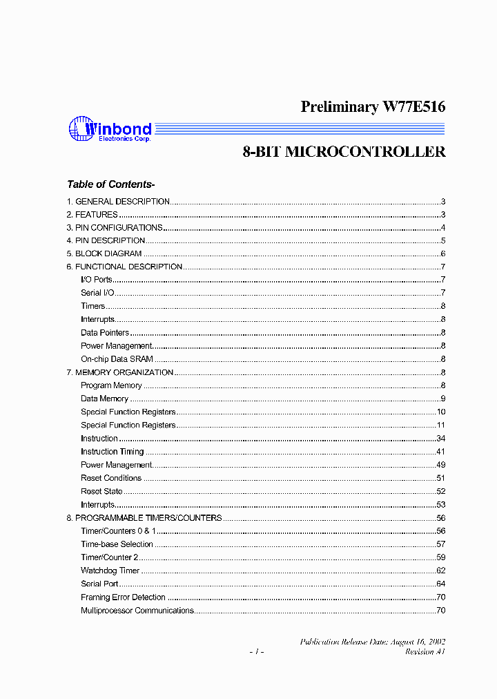 W77E516F-40_4217085.PDF Datasheet