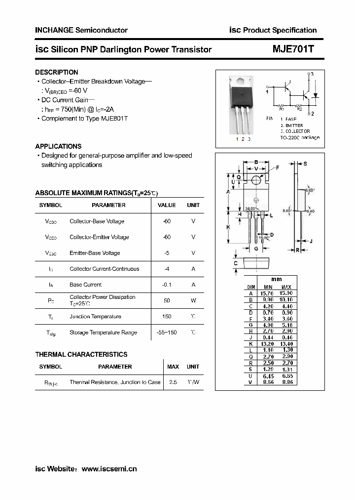 MJE701T_4265426.PDF Datasheet