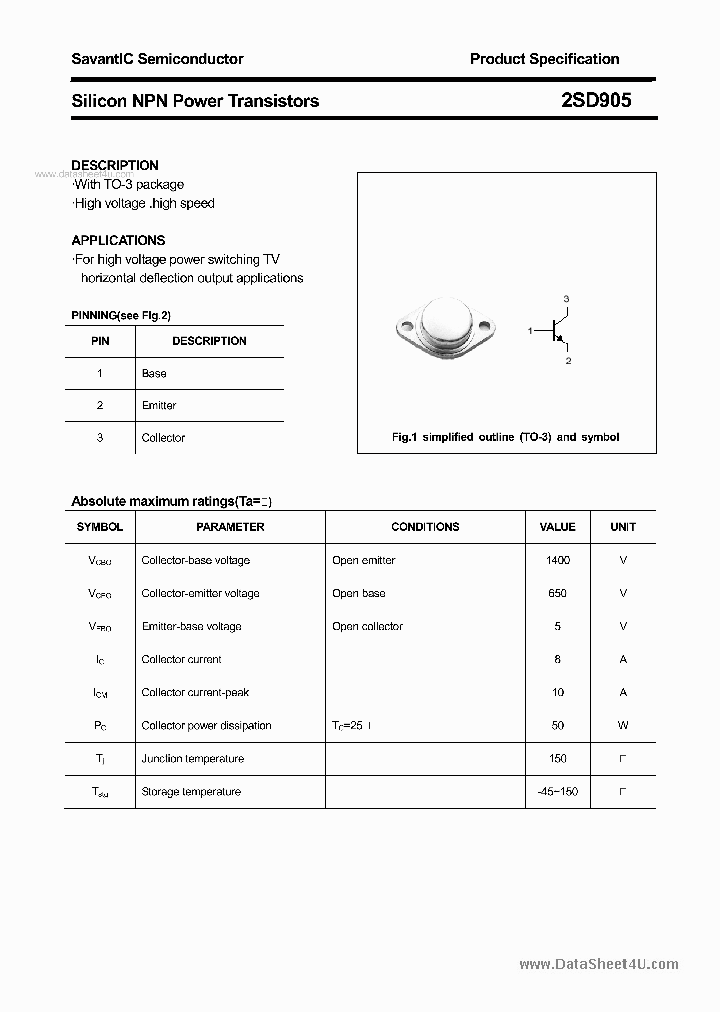2SD905_4268118.PDF Datasheet
