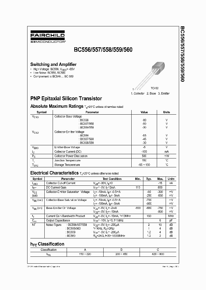 BC558ATA_4258229.PDF Datasheet