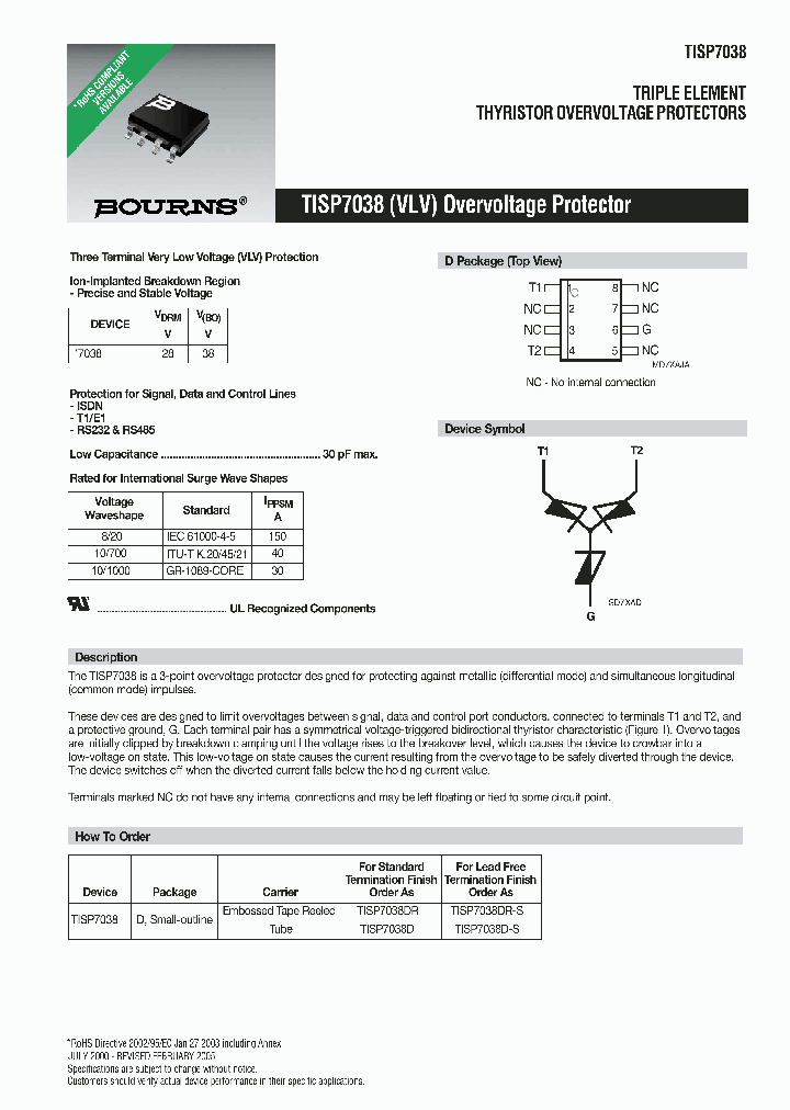 TISP7038DR-S_4265686.PDF Datasheet