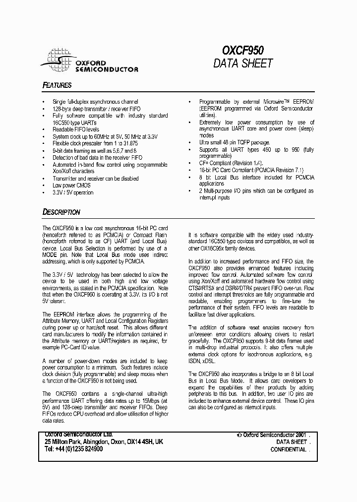 OX16CF950_4271775.PDF Datasheet
