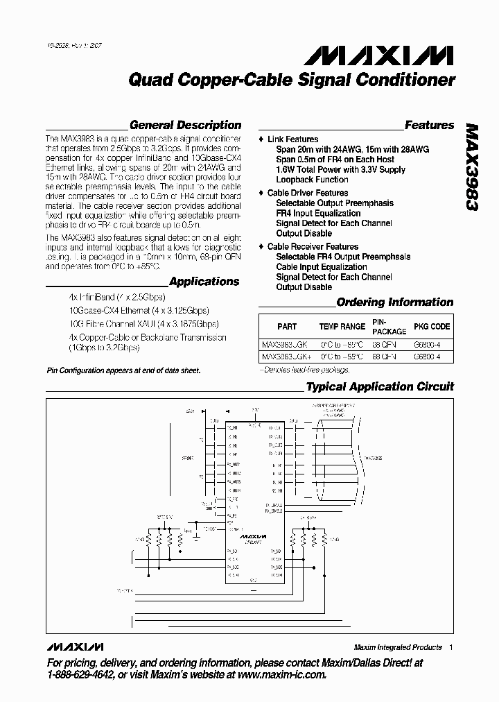 MAX3983UGK-D_4279064.PDF Datasheet