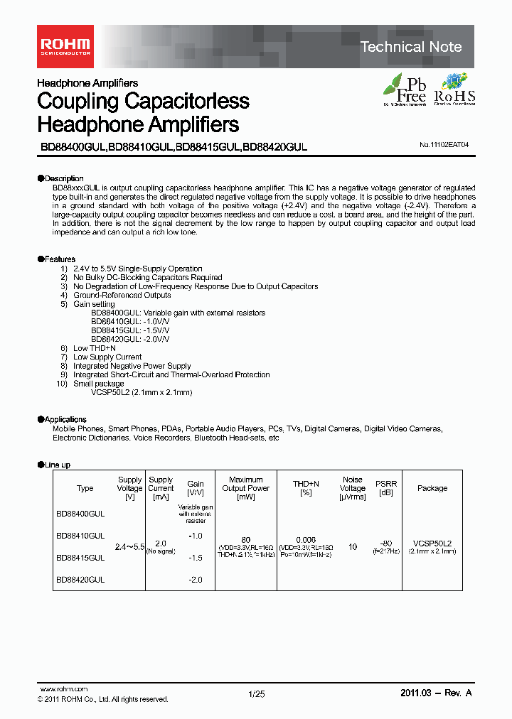 BD88400GUL-E2_4279868.PDF Datasheet