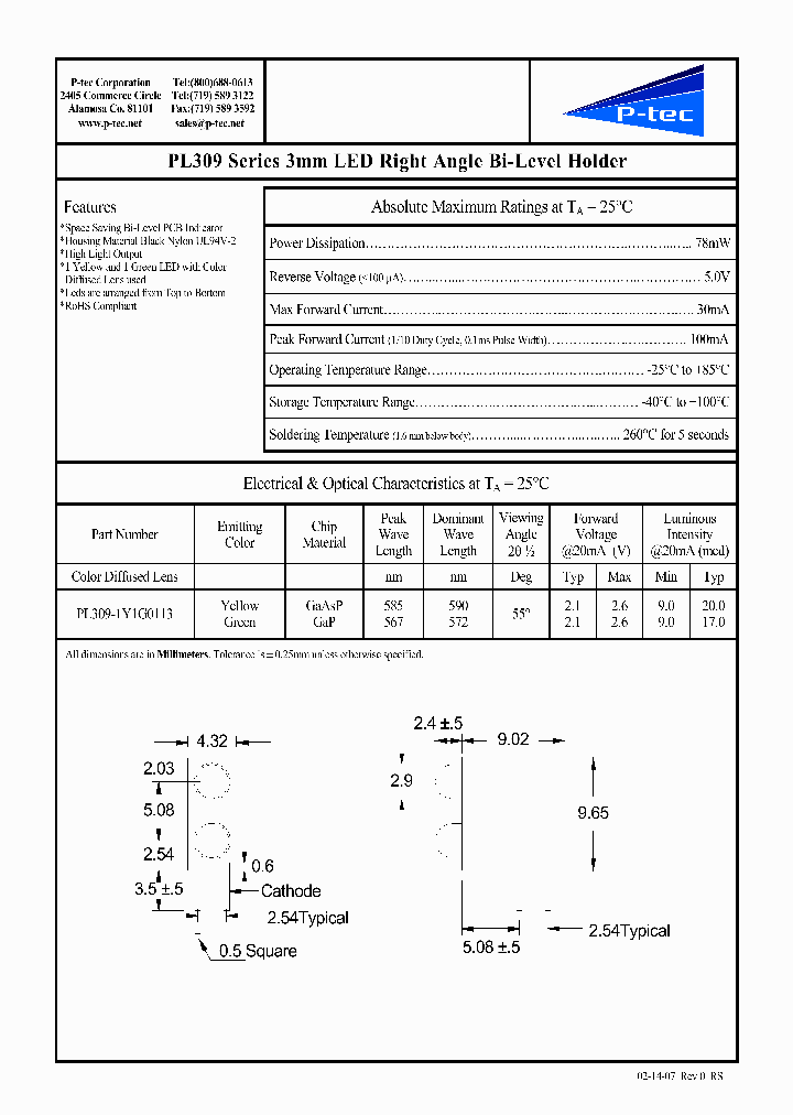 PL309-1Y1G0113_4292179.PDF Datasheet