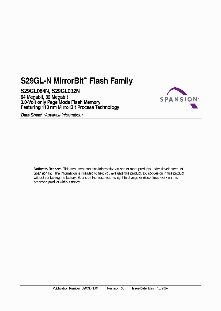 S29GL032N90FAI033_4296703.PDF Datasheet