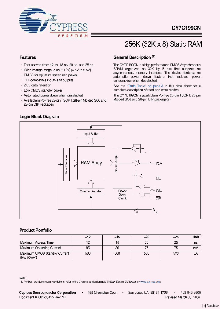 CY7C199CN-20ZXIT_4306766.PDF Datasheet