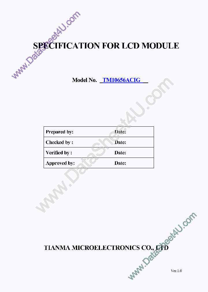 TM10656ACIGSPEC_4310388.PDF Datasheet
