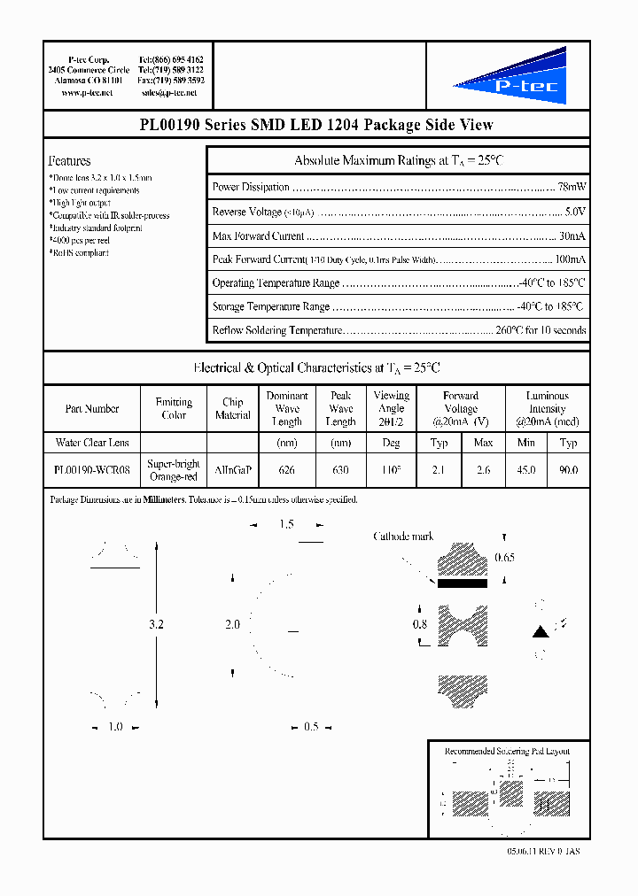 PL00190-WCR08_4317012.PDF Datasheet