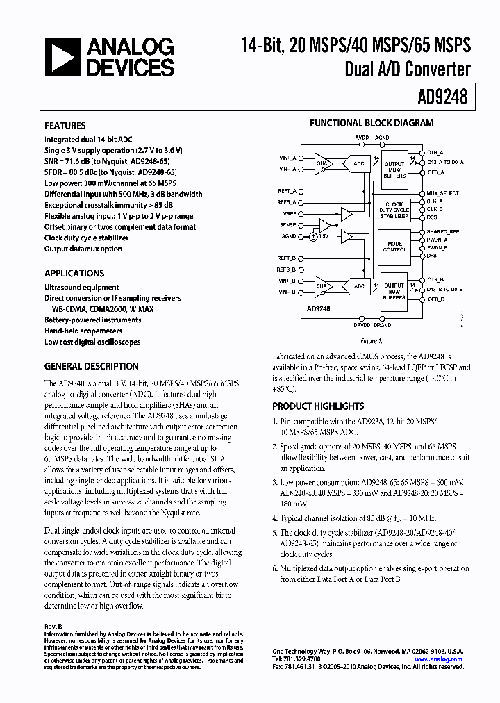 AD9248BCPZRL-20_4318527.PDF Datasheet