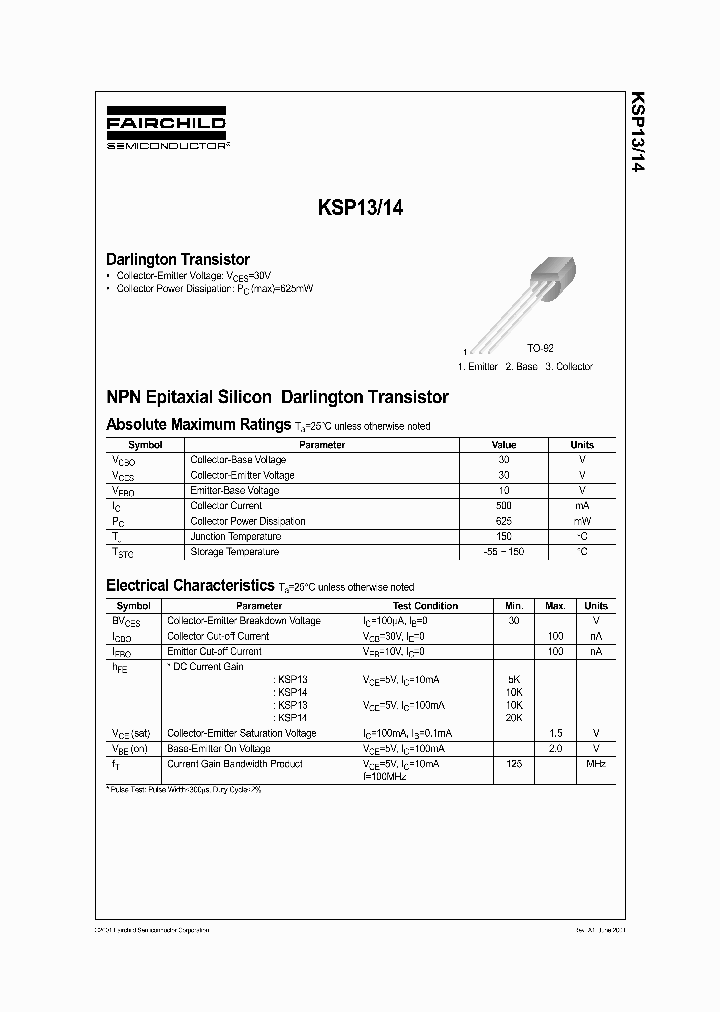 KSP13BU_4322745.PDF Datasheet