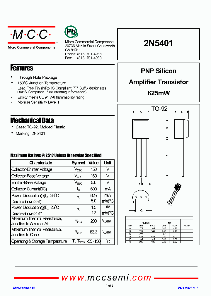 2N5401_4324668.PDF Datasheet