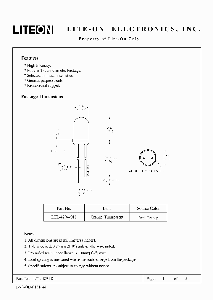 LTL-4294-011_4325923.PDF Datasheet