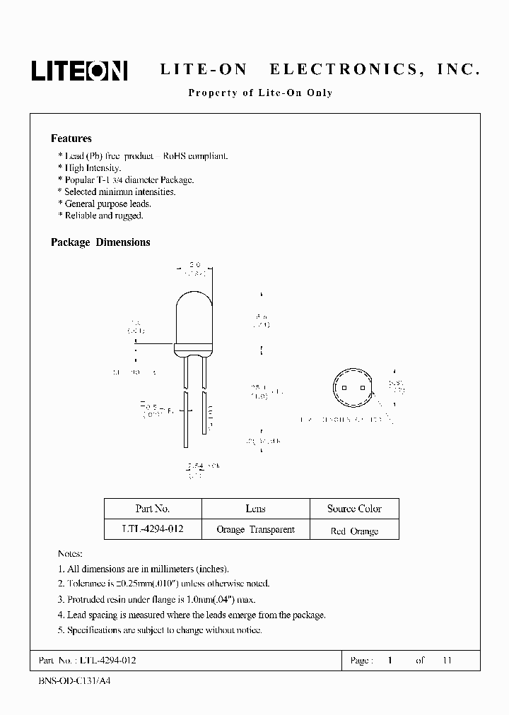 LTL-4294-012_4325924.PDF Datasheet