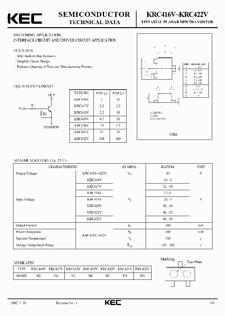 KRC416V_4329068.PDF Datasheet