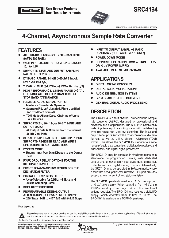 SRC4194IPAGR_4332437.PDF Datasheet