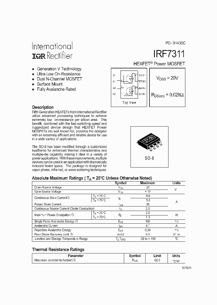 IRF7311TR_4332758.PDF Datasheet