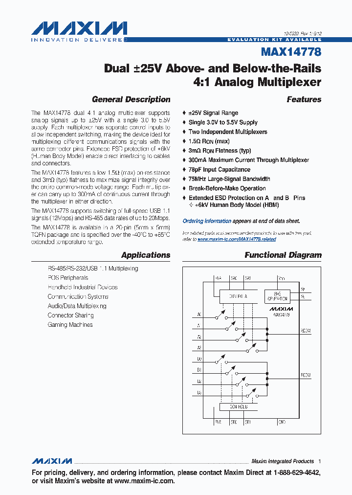 MAX14778_4353799.PDF Datasheet