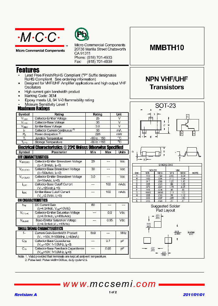 MMBTH10_4371226.PDF Datasheet