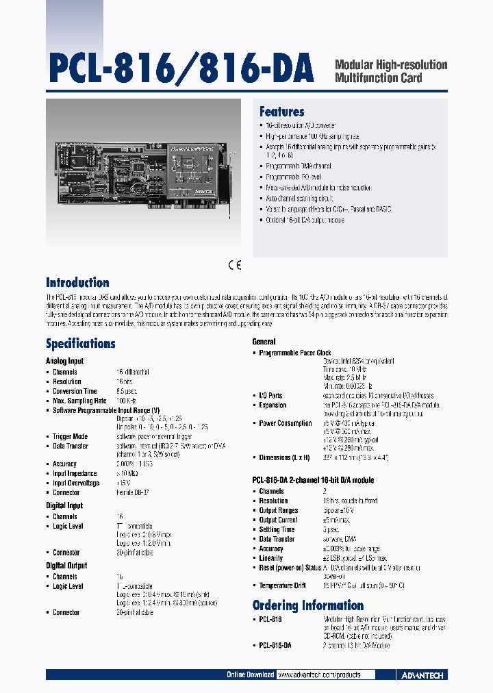 PCL-816-DA_4374404.PDF Datasheet