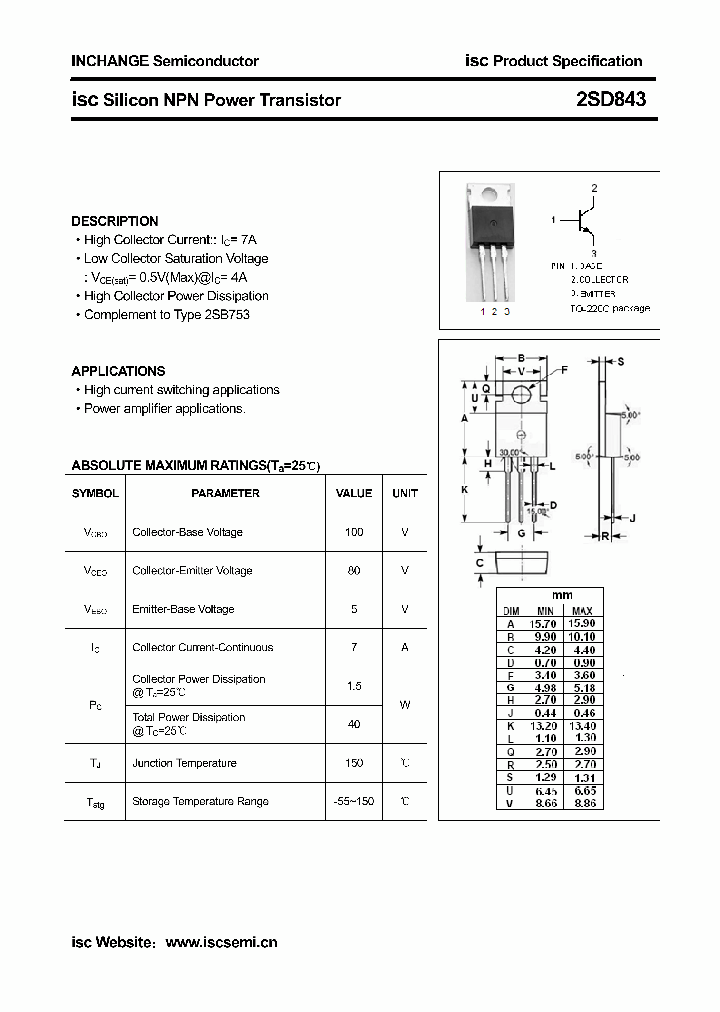 2SD843_4377573.PDF Datasheet