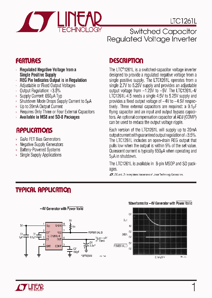 LTC1261LCS8TRPBF_4386040.PDF Datasheet