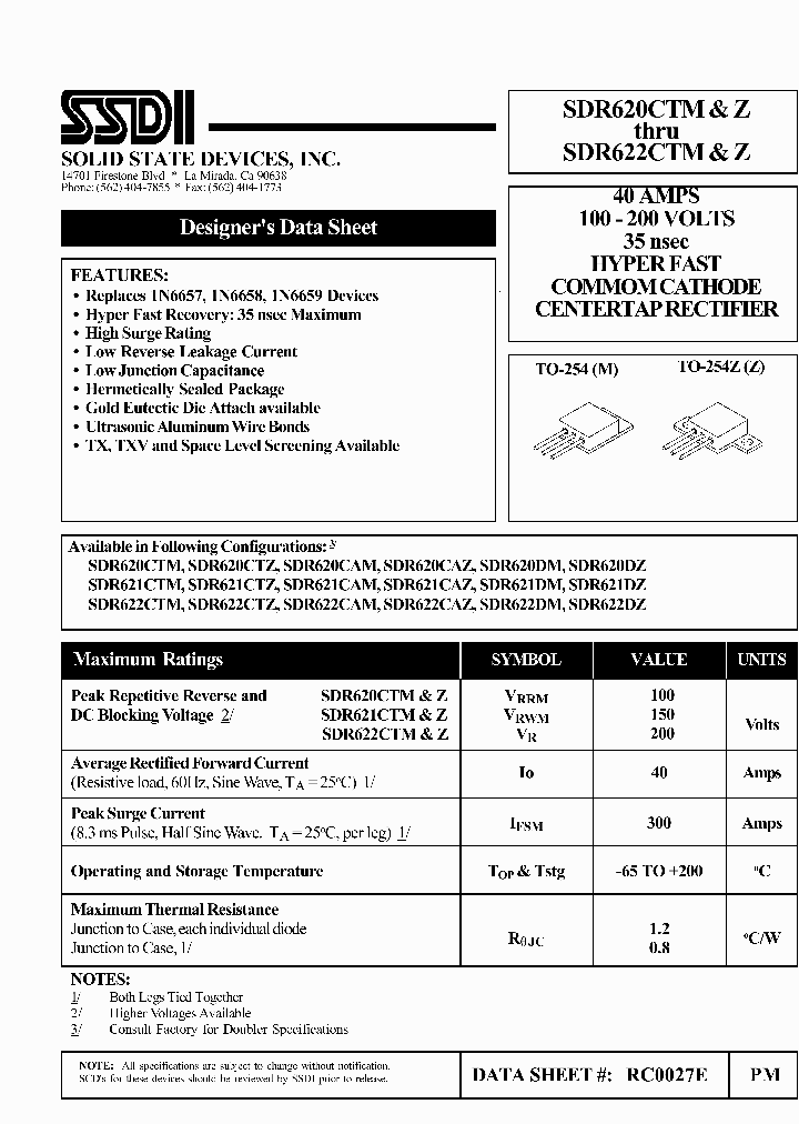 SDR620CAM_4389499.PDF Datasheet