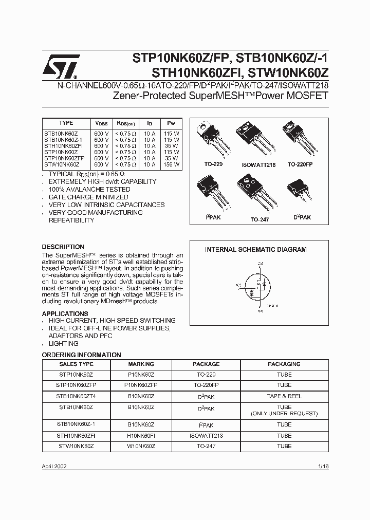 STH10NK60ZFI_4389877.PDF Datasheet