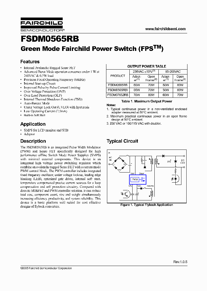 FSDM0565RB_4393781.PDF Datasheet