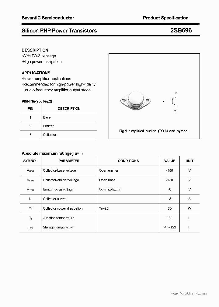 2SB696_4410295.PDF Datasheet