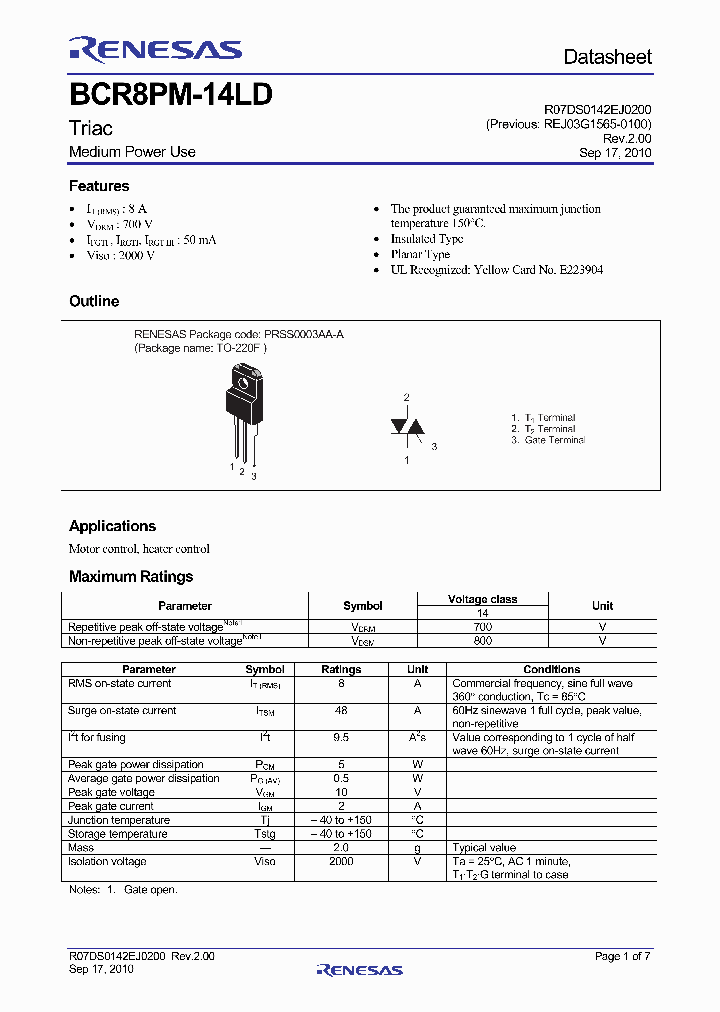 BCR8PM-14LD10_4415202.PDF Datasheet