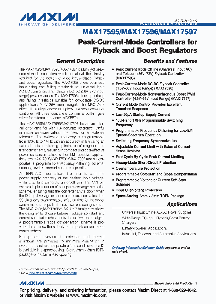 MAX17596_4440525.PDF Datasheet